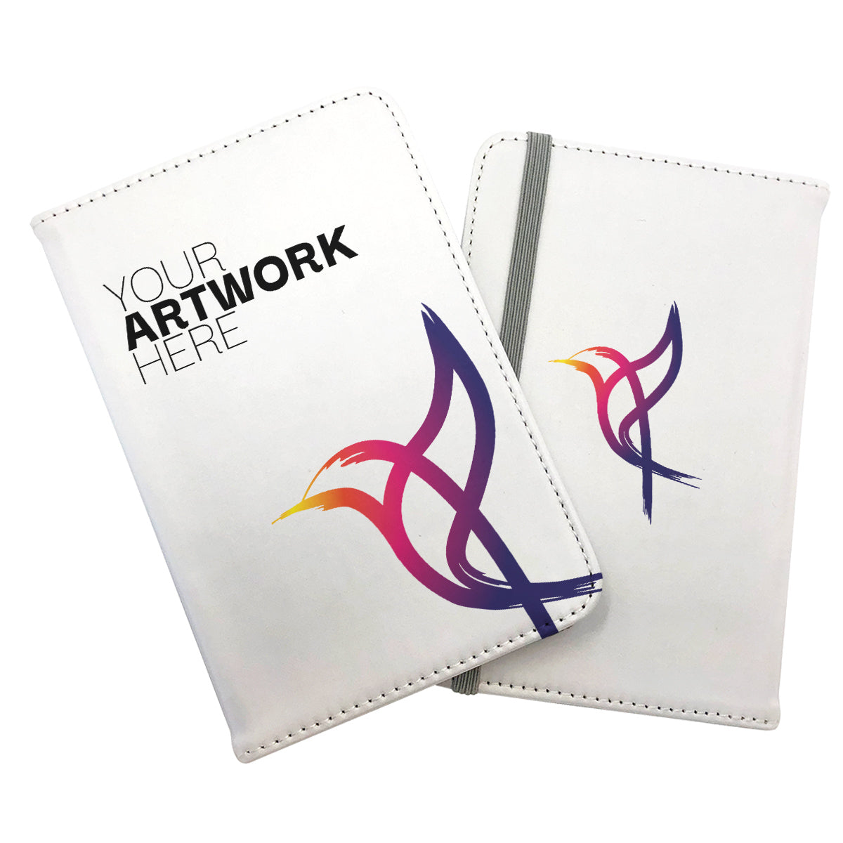 Artovo UK Made Print On Demand Travel Passport Cover With Elastic Strap